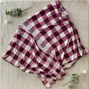 Plaid Cover-Up/Sleeveless Cardigan